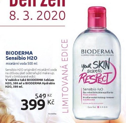 BIODERMA Sensibio H2O micelární voda 500 ml