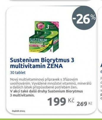 Sustenium Biorytmus 3 multivitamin ŽENA