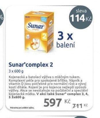 Sunar complex 2 3 x 600 g