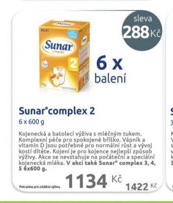 Sunar complex 2 6 x 600 g