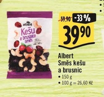 Albert Směs kešu a brusnic