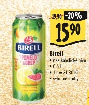 Nealkoholické pivo ochucené Birell