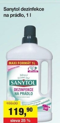 Dezinfekční čistič na prádlo Sanytol