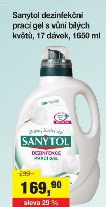 Dezinfekční prací gel Sanytol