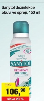 Dezinfekční sprej do bot Sanytol