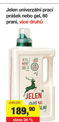 Prací prášek mýdlový Jelen