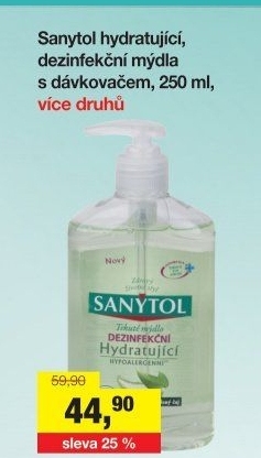 Tekuté dezinfekční mýdlo Sanytol