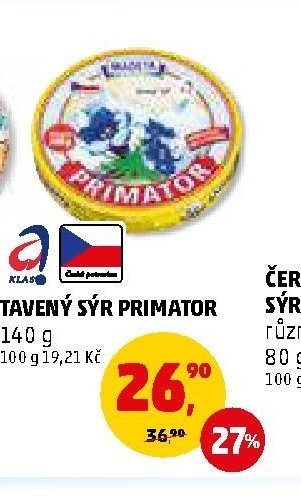 Tavený sýr Primator 140 g