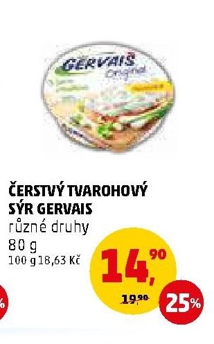 Čerstvý tvarohový sýr Gervais 80 g