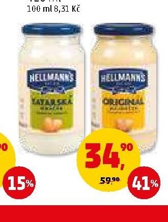 Tatarská omáčka, majonéza Hellmann's 420 ml