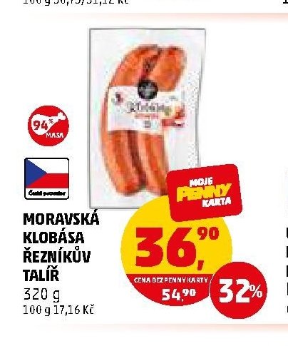 MORAVSKÁ KLOBÁSA ŘEZNÍKŮV TALÍŘ