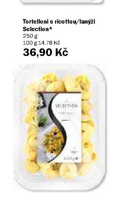 Tortelloni s ricottou/lanýži Selection