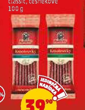 Salámky Kmotrovky classic, česnekové 100 g