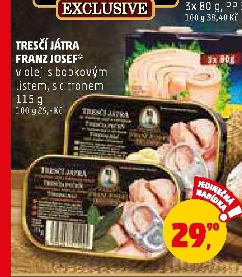 Tresčí játra Franz Josef 115 g