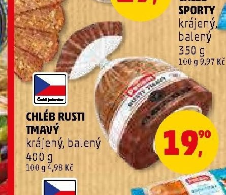 Chléb rusti tmavý 400 g