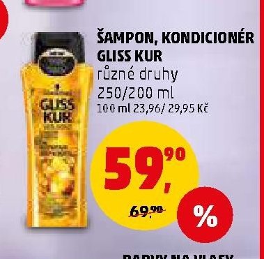 Šampon, kondicionér Gliss Kur