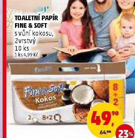 Toaletní papír Fine & Soft kokos