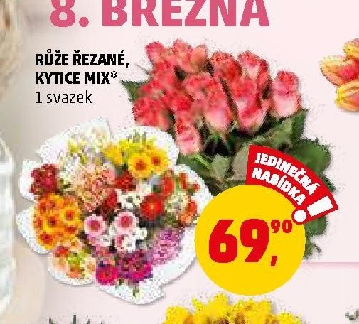 RŮŽE ŘEZANÉ, KYTICE MIX