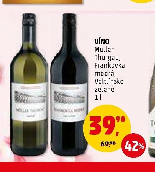 VÍNO Müller Thurgau, Frankovka modrá, Veltlínské zelené