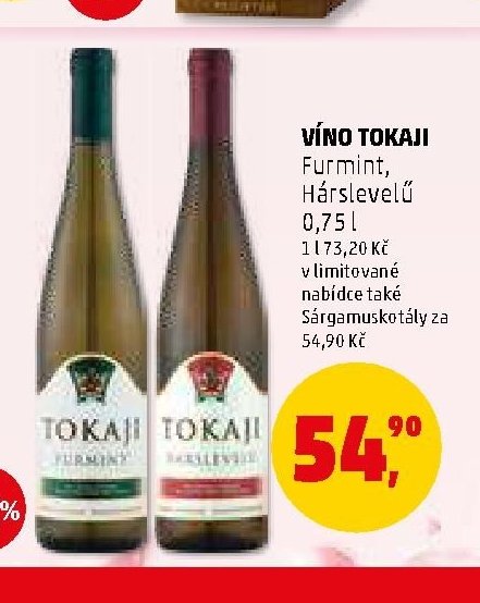 VÍNO TOKAJI Furmint, Hárslevelű