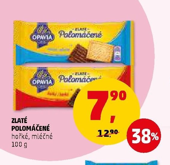 ZLATÉ POLOMÁČENÉ hořké, mléčné 100 g