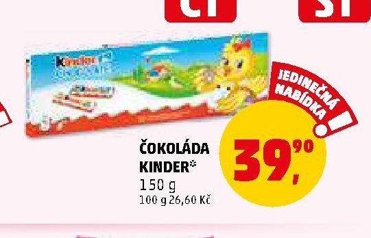 ČOKOLÁDA KINDER 150 g