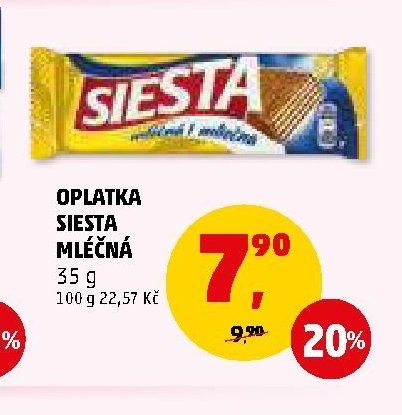 OPLATKA SIESTA MLÉČNÁ 35 g
