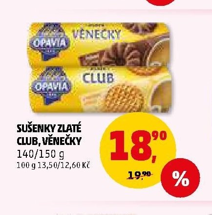 SUŠENKY ZLATÉ CLUB, VĚNEČKY 140/150 g