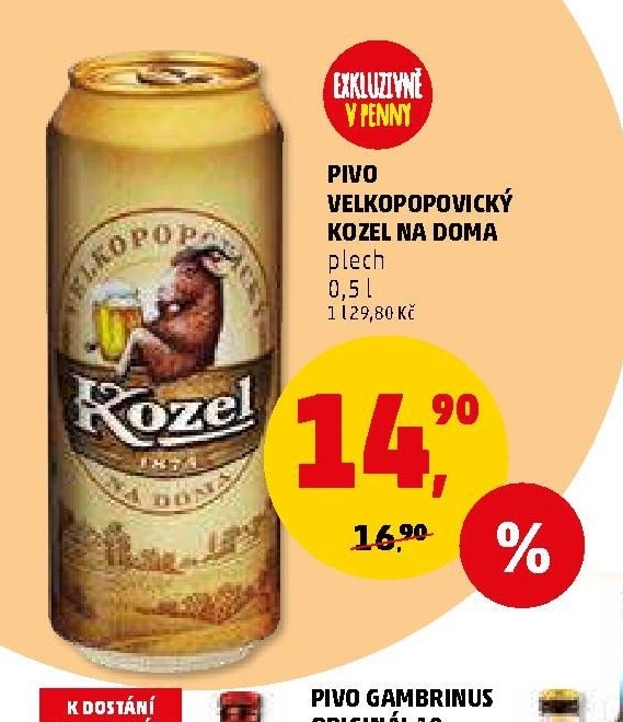 PIVO VELKOPOPOVICKÝ KOZEL NA DOMA