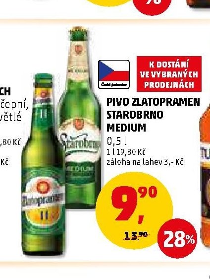 PIVO ZLATOPRAMEN STAROBRNO MEDIUM