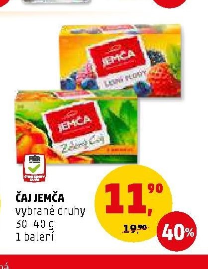 ČAJ JEMČA vybrané druhy 30-40 g