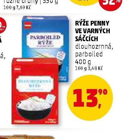 RÝŽE PENNY VE VARNÝCH SÁČCÍCH