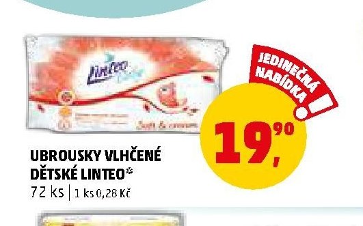 Ubrousky vlhčené dětské Linteo