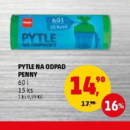 PYTLE NA ODPAD PENNY