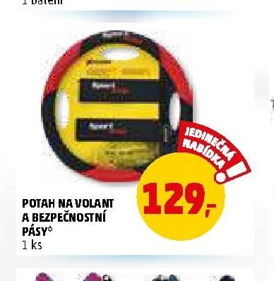 POTAH NA VOLANT A BEZPEČNOSTNÍ PÁSY