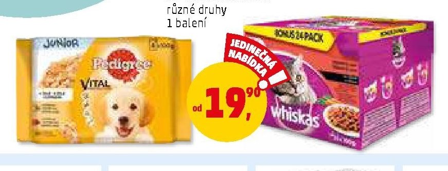 Pedigree a Whiskas