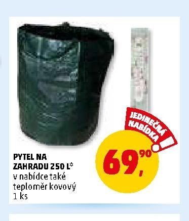 Pytel na zahradu 250 l + teploměr kovový