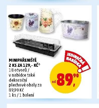 Minipařeniště 2 ks