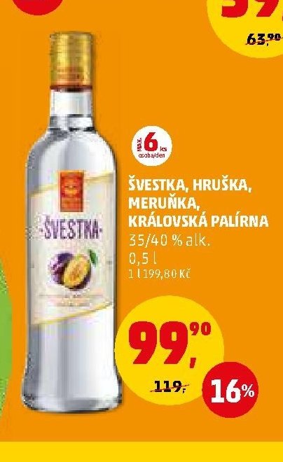 Švestka, hruška, meruňka, Královská palírna