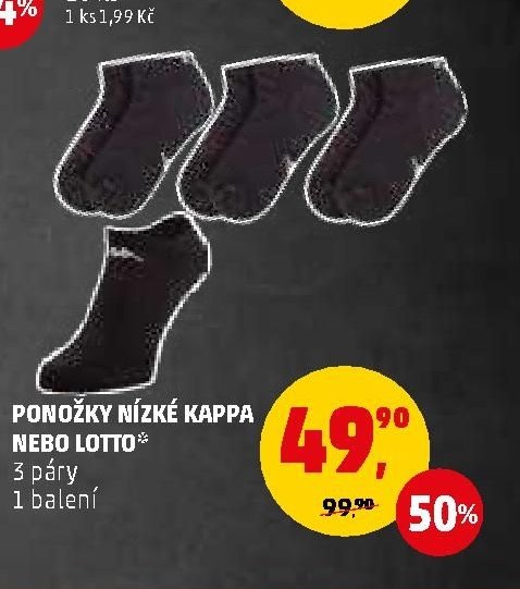 PONOŽKY NÍZKÉ KAPPA NEBO LOTTO