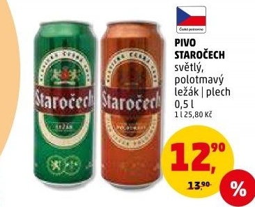 Pivo polotmavý ležák Staročech