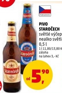 Pivo světlé výčepní 10° Staročech