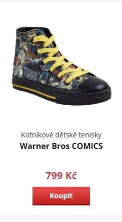 Kotníkové dětské tenisky Warner Bros COMICS