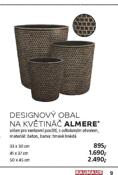 DESIGNOVÝ OBAL NA KVĚTINÁČ ALMERE - BAUHAUS akcniletaky.com