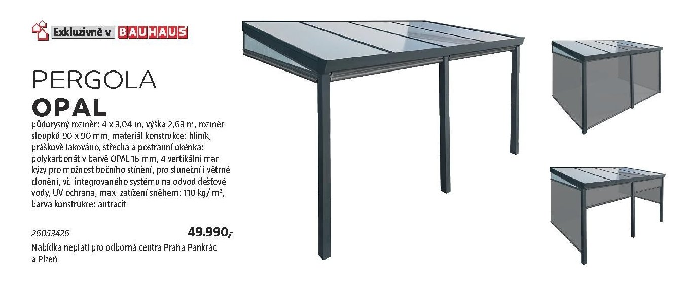 PERGOLA OPAL - BAUHAUS akcniletaky.com