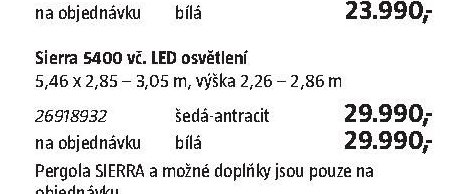 Pergola SIERRA 5400 vč. LED osvětlení - BAUHAUS akcniletaky.com