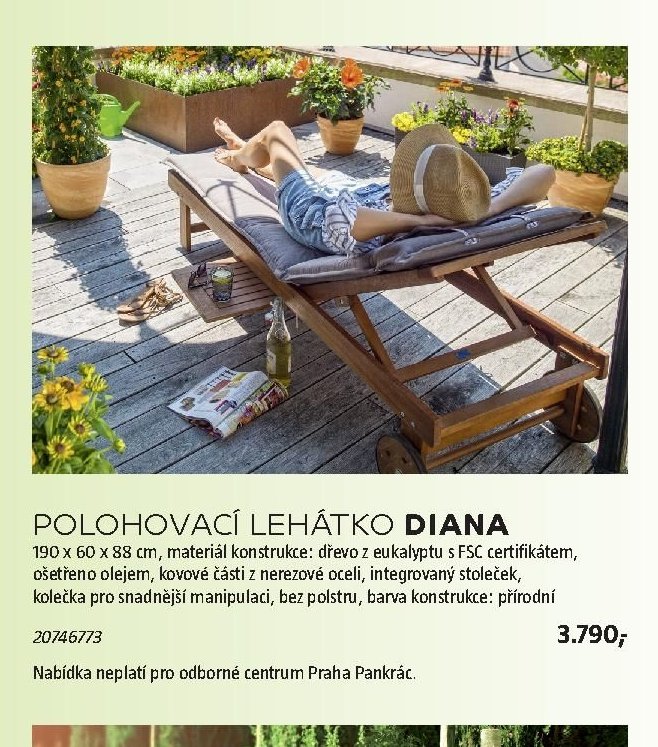 Polohovací lehátko Diana - BAUHAUS akcniletaky.com
