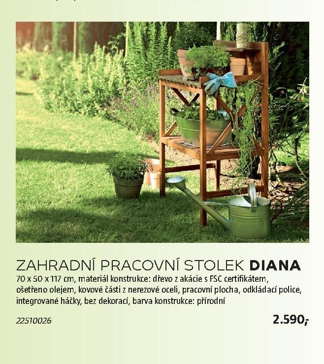 Zahradní pracovní stolek Diana - BAUHAUS akcniletaky.com