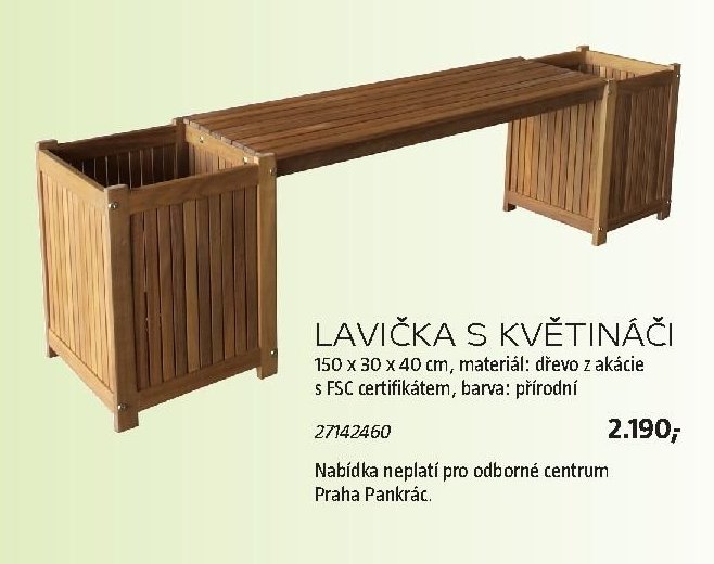 Lavička s květináči - BAUHAUS akcniletaky.com