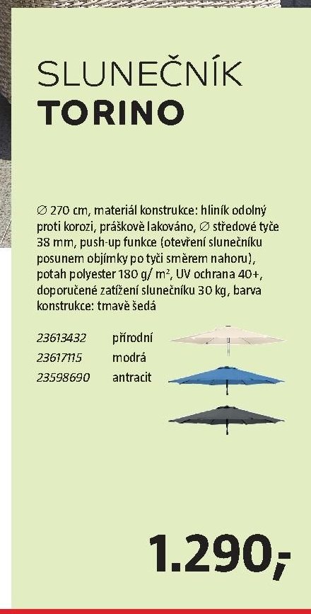 SLUNEČNÍK TORINO - BAUHAUS akcniletaky.com